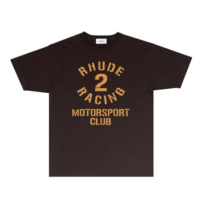 Rhude T-shirts Printed Trendy Pure Cotton