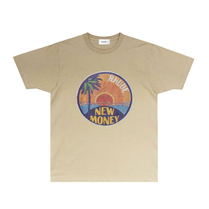 Rhude T-shirts Printed Trendy Pure Cotton