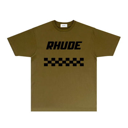 Rhude T-shirts Printed Trendy Pure Cotton