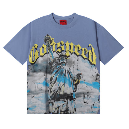 Godspeed T-shirts Free Muse Printed Cotton Casual Short Sleeves Men and Women