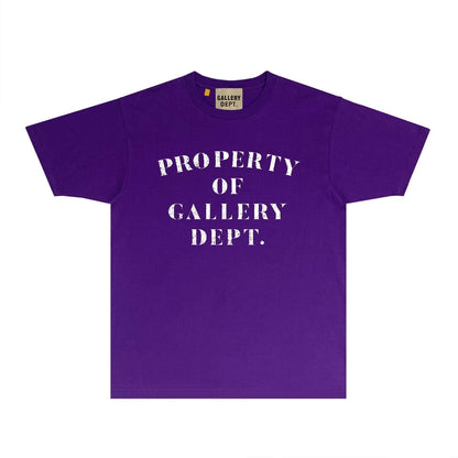Gallery Dept T Shirt Retro Printed Loose Short-Sleeved Shirt