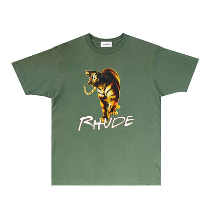 Rhude T-shirts Printed Trendy Pure Cotton