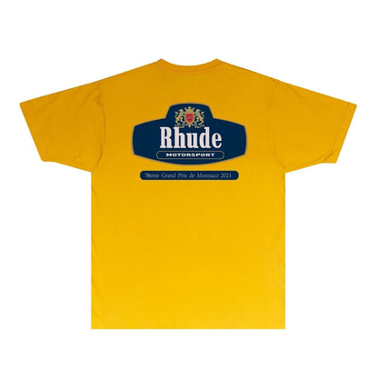 Rhude T-shirts Printed Trendy Pure Cotton