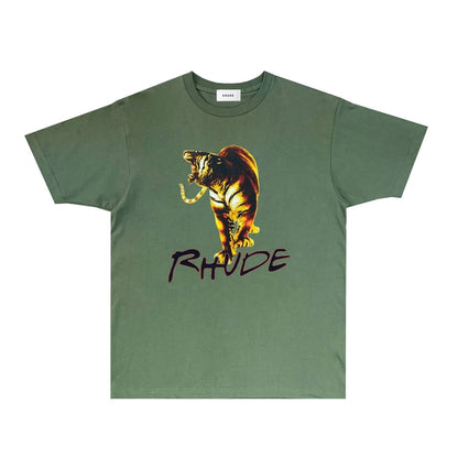 Rhude T-shirts Printed Trendy Pure Cotton