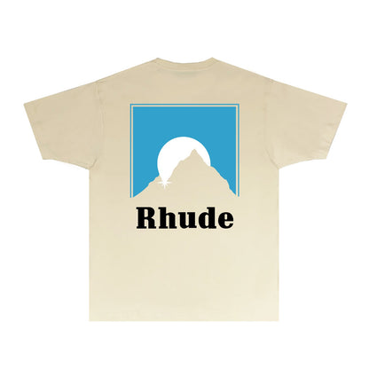 Rhude T-shirts Printed Trendy Pure Cotton