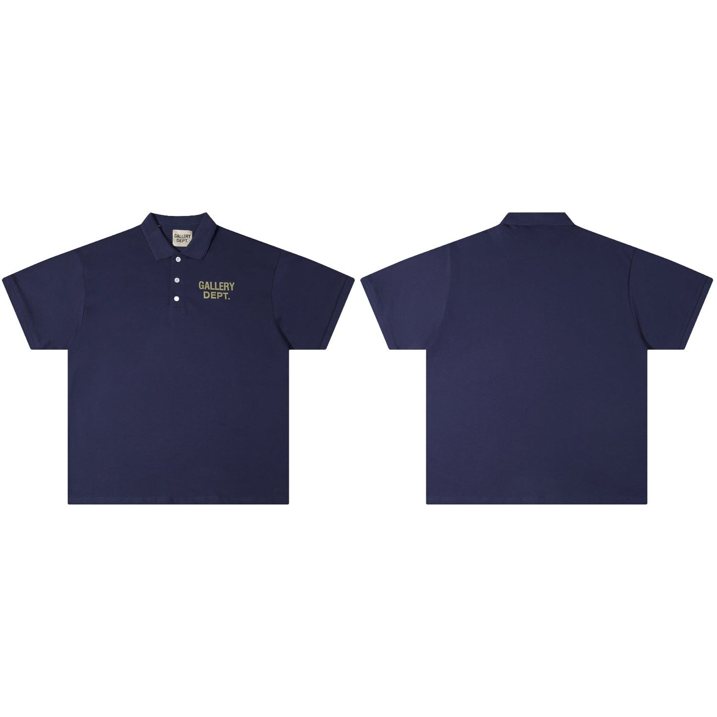Gallery Dept T-Shirt Alphabet Slogan Lapel Short Sleeve Polo Shirt