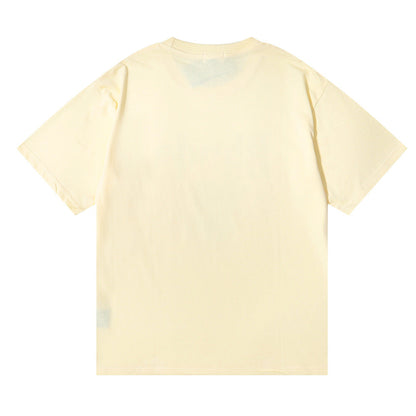 Rhude T-shirt Flag Floral Print Short Sleeve T-shirt