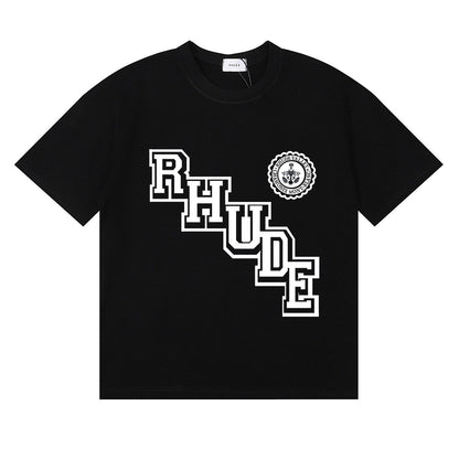 Rhude T-shirt Ski Theme Letter Print Short Sleeve T-shirt