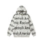 Denim Tears Hoodie Alphabet Cardigan Hooded Sweater