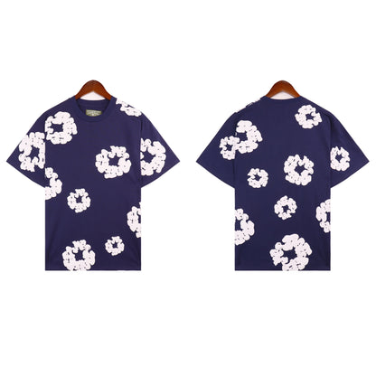 Denim Tears T-shirts Kapok Puff Print Short Sleeve T-shirt