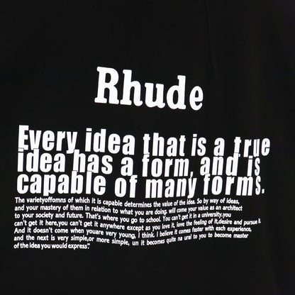 Rhude T-shirt Alphabet Slogan Printed Short Sleeve T-shirt