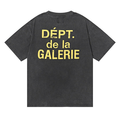 Gallery Dept T-shitrs Retro Washed Distressed Short Sleeve