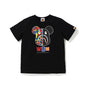 Bape Bearbrick T-Shirt Beii & Bape Classic Pattern Summer Pure Cotton Same Style For Men And Women