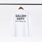 Gallery Dept T-shitrs Vintage Letter Print round Neck Long Sleeve T-shirt