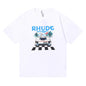 Rhude T-shirt F1 Racing Letter Logo Pattern Short Sleeve T-shirt