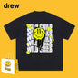 Drew T-shirts Smiley Face Alphabet Graffiti Print