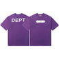 Gallery Dept T-Shirt Hand Painted Ink Splashing Alphabet Washed Retro Short Sleeve T-Shirt