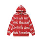 Denim Tears Hoodie Alphabet Cardigan Hooded Sweater