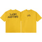 Gallery Dept T-Shirt Hand Painted Ink Splashing Alphabet Washed Retro Short Sleeve T-Shirt