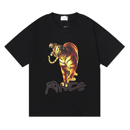Rhude T-shirt Los Angeles, Tiger high definition print short sleeve T-shirt