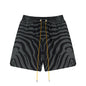 Rhude T-shirt Zebra Letter Embroidery Casual Short Sleeve Shirt, Shorts