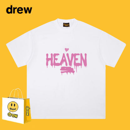 Drew T-shirts Smiley Face Letter Printing