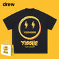 Drew T-shirts Lightning Smiley Print