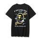 Bathing Ape T-Shirt Summer Golden Printing Men's and Women's plus Size Loose Short Sleeve