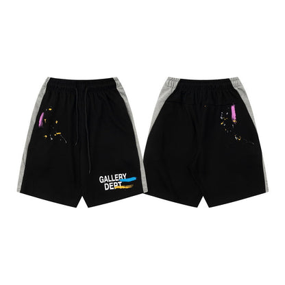 Gallery Dept Shorts Hand Painted Splash Ink Color Matching Casual Shorts