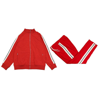 Palm Angle Sweatshirt Palm Angels Striped Stand Collar Jacket for Men and Women Couple Loose Sports Jacket