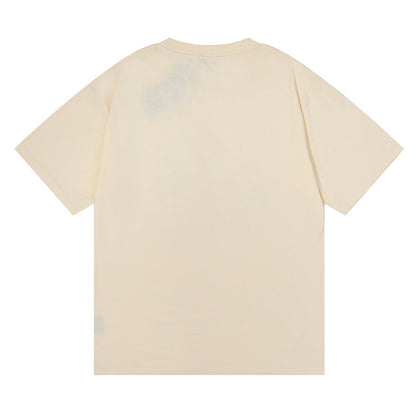 Rhude T-shirt Micro Label Letter Retro Printed Short Sleeve T-shirt