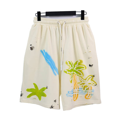 Palm Angle Shorts Palm Angels Hole Casual Shorts Men's and Women's Beach Sports Shorts
