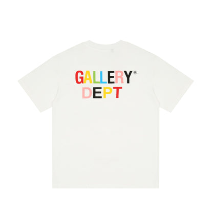 Gallery Dept T-shitrs Vintage Color Print plus Size Short Sleeve