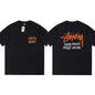 Stussy T-Shirts Loose Casual T-Shirts Same for Men and Women