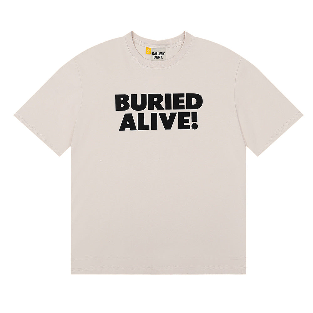 Gallery Dept T Shirts High Street Fashion Brand Gallery Dept Printed Cotton Short Sleeve T-shirt