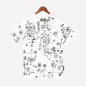 Denim Tears Shirt Full Graffiti Print Short Sleeve T-Shirt