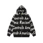 Denim Tears Hoodie Alphabet Cardigan Hooded Sweater
