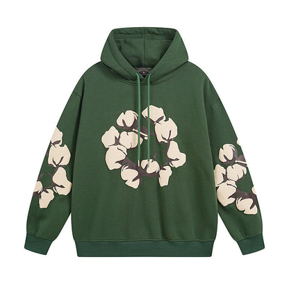 Denim Tears Hoodie Alphabet Foam Print Fleece Hoodie Sweater