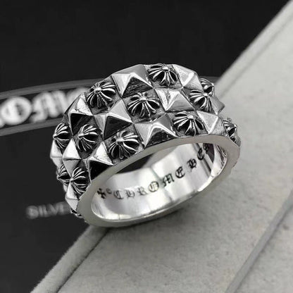 Chrome Heart Ring Vintage Thai Silver