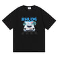 Rhude T-shirt F1 Racing Letter Logo Pattern Short Sleeve T-shirt
