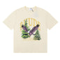 Rhude T-shirt Micro Eagle Letter Print Short Sleeve T-shirt
