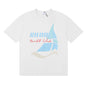 Rhude T-shirt Micro Label Yacht Club Print Short Sleeve T-shirt