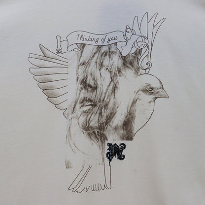 Palm Angels T-shirt Pigeon Flow Lacquer Letter Foam Short Sleeve T-shirt