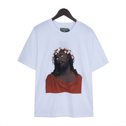 Denim Tears T-shirts Kapok Vintage Portrait Short Sleeve T-shirt