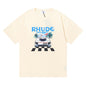 Rhude T-shirt F1 Racing Letter Logo Pattern Short Sleeve T-shirt