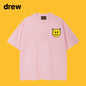 Drew T-shirts Short Sleeve Cola Loose round Neck