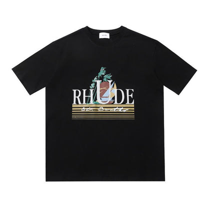 Rhude T-shirt Geometric Print Short Sleeve T-shirt