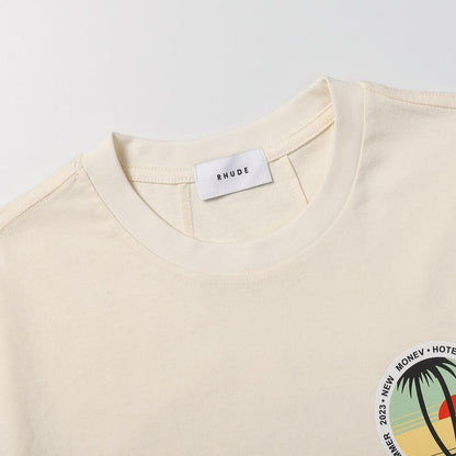 Rhude T-shirt Geometric Print Short Sleeve T-shirt