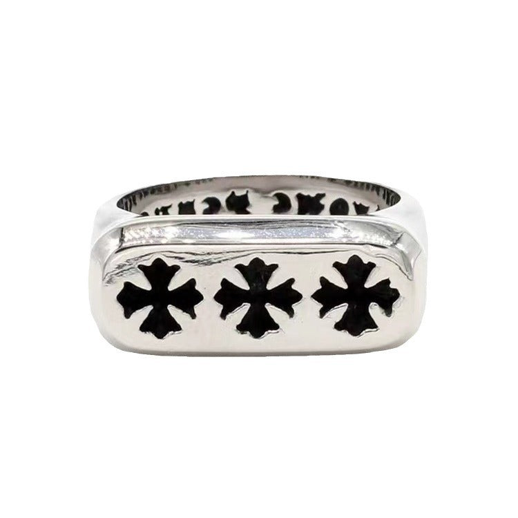 Chrome Heart Ring Cross Glossy