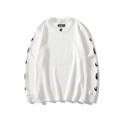 Bathing Ape Sweatshirts Spring and Autumn Cartoon Print Men's and Women's Ball Battle Pullover Sweater